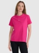 mini: Damski t-shirt oversize z nadrukiem 4F 4FRSS25TTSHF3163 - różowy (1)