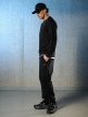 mini: Męski longsleeve z nadrukiem 4F 4FRSS26TLONM660 - czarny (4)