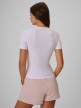 mini: Damski t-shirt bez nadruku 4F 4FRSS26TTSHF3703 - biały (4)