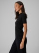 mini: Damski t-shirt bez nadruku 4F 4FRSS26TTSHF3703 - czarny (3)