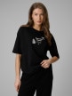 Obrazek dla: 4F Damski tshirt z nadrukiem 4F 4FRSS26TTSHF3704  czarny Czarny