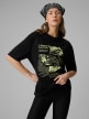 Obrazek dla: 4F Damski tshirt z nadrukiem 4F 4FRSS26TTSHF3705  czarny Czarny