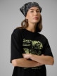 mini: Damski t-shirt z nadrukiem 4F 4FRSS26TTSHF3705 - czarny (3)