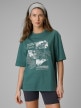 Obrazek dla: 4F Damski tshirt z nadrukiem 4F 4FRSS26TTSHF3705  zielony Zielony