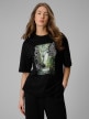 Obrazek dla: 4F Damski tshirt z nadrukiem 4F 4FRSS26TTSHF3706  czarny Czarny
