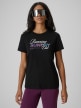 Obrazek dla: 4F Damski tshirt z nadrukiem 4F 4FRSS26TTSHF3793  czarny Głęboka czerń
