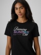 mini: Damski t-shirt z nadrukiem 4F 4FRSS26TTSHF3793 - czarny (3)