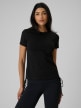 mini: Damski t-shirt bez nadruku 4F 4FRSS26TTSHF3795 - czarny (1)