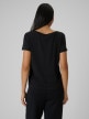 mini: Damski t-shirt bez nadruku 4F 4FRSS26TTSHF3796 - czarny (4)