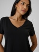 mini: Damski t-shirt bez nadruku 4F 4FRSS26TTSHF3796 - czarny (3)