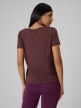 mini: Damski t-shirt bez nadruku 4F 4FRSS26TTSHF3796 - brązowy (4)
