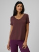 Obrazek dla: 4F Damski tshirt bez nadruku 4F 4FRSS26TTSHF3796  brązowy Brązowy