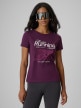 mini: Damski t-shirt z nadrukiem 4F 4FRSS26TTSHF3800 - fioletowy (1)