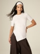 mini: Damski t-shirt bez nadruku 4F 4FRSS26TTSHF3846 - biały (1)