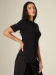 mini: Damski t-shirt bez nadruku 4F 4FRSS26TTSHF3846 - czarny (3)