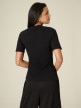 mini: Damski t-shirt bez nadruku 4F 4FRSS26TTSHF3846 - czarny (6)