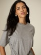 mini: Damski t-shirt z wiązaniem 4F 4FRSS26TTSHF3847 -szary (4)