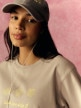 mini: Damski t-shirt z nadrukiem 4F 4FRSS26TTSHF3848 - beżowy (4)