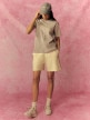mini: Damski t-shirt z nadrukiem 4F 4FRSS26TTSHF3848 - beżowy (2)