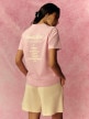 mini: Damski t-shirt z nadrukiem 4F 4FRSS26TTSHF3849 - różowy (5)