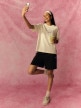mini: Damski t-shirt z nadrukiem 4F 4FRSS26TTSHF3850 - kremowy (2)
