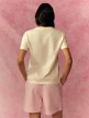 mini: Damski t-shirt z nadrukiem 4F 4FRSS26TTSHF3853 - kremowy (6)