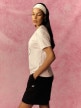 mini: Damski t-shirt z nadrukiem 4F 4FRSS26TTSHF3853 - różowy (4)