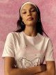 mini: Damski t-shirt z nadrukiem 4F 4FRSS26TTSHF3853 - różowy (3)