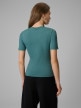 mini: Damski t-shirt bez nadruku 4F 4FRSS26TTSHF3879 - turkusowy (4)