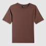mini: Damski t-shirt bez nadruku 4F 4FRSS26TTSHF3879 - brązowy (5)