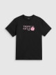 mini: Damski t-shirt z nadrukiem 4F 4FRSS26TTSHF3886 - czarny (2)
