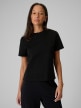 mini: Damski t-shirt bez nadruku 4F 4FRSS26TTSHF3985 - czarny (1)