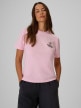 mini: Damski t-shirt z nadrukiem 4F 4FRSS26TTSHF4021 - różowy (1)