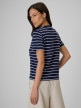 mini: Damski t-shirt w paski 4F 4FRSS26TTSHF4023 - granatowy (4)