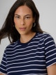 mini: Damski t-shirt w paski 4F 4FRSS26TTSHF4023 - granatowy (3)