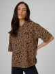 mini: Damski t-shirt z nadrukiem 4F 4FRSS26TTSHF4024 - brązowy (1)