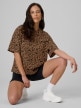 mini: Damski t-shirt z nadrukiem 4F 4FRSS26TTSHF4024 - brązowy (2)