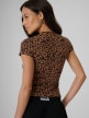 mini: Damski t-shirt z nadrukiem 4F 4FRSS26TTSHF4030 - brązowy (4)