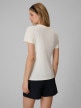 mini: Damski t-shirt z nadrukiem 4F 4FRSS26TTSHF4422 - kremowy (4)