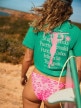 mini: Damski t-shirt z nadrukiem 4F 4FRSS26TTSHF4516 - zielony (1)