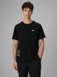 mini: Męski t-shirt z nadrukiem 4F 4FRSS26TTSHM3814 - czarny (1)
