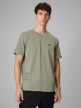  4F Męski tshirt z nadrukiem 4F 4FRSS26TTSHM3814  oliwkowy Oliwkowy