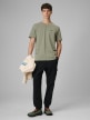 mini: Męski t-shirt z nadrukiem 4F 4FRSS26TTSHM3814 - oliwkowy (2)