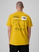 mini: Męski t-shirt z nadrukiem 4F 4FRSS26TTSHM3873 - żółty (4)