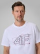 mini: Męski t-shirt z nadrukiem 4F 4FRSS26TTSHM3989 - biały (4)