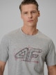 mini: Męski t-shirt z nadrukiem 4F 4FRSS26TTSHM3989 - szary (3)