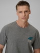 mini: Męski t-shirt z nadrukiem 4F 4FRSS26TTSHM3990 - szary (3)