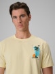 mini: Męski t-shirt z nadrukiem 4F 4FRSS26TTSHM4301 - żółty (3)