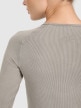 mini: Damski longsleeve do jogi i pilatesu 4F 4FWAW25TFLOF429 - szary (5)