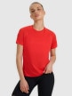  4F Damska koszulka do biegania 4F 4FWAW25TFTSF1502  czerwona Czerwony